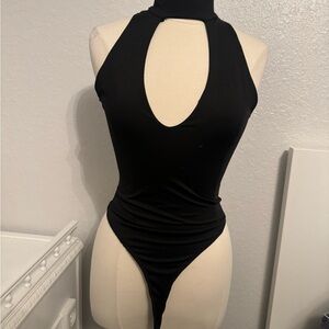 Fashion Nova Black Halter Bodysuit